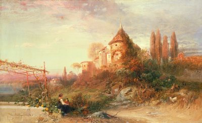 Vineyards at Meran, Tyrol by Frederick Lee Bridell